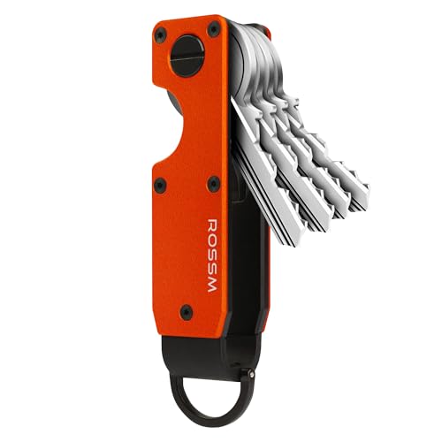 ROSSM Schlüssel-Organizer | Kompakter Schlüsselhalter aus Metall | Minimalistischer innovativer Schlüsselanhänger | Mini-Schlüsseletui, das bis zu 6 Schlüssel schützt von ROSSM