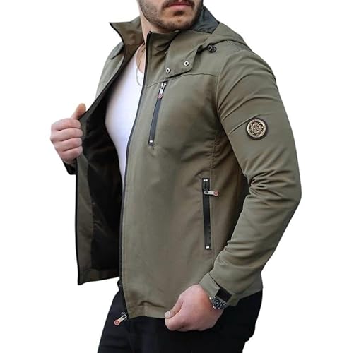 ROSSPALL Herren Übergangsjacke – Leichte Softshelljacke mit Abnehmbarer Kapuze – Wasserabweisend & Winddicht – Frühling & Sommer/Jacke fällt klein aus – bitte eine Größe größer bestellen ROSSPALL Herren Übergangsjacke – Leichte Softshelljacke mit Abnehmbarer Kapuze – Wasserabweisend & Winddicht – Frühling & Sommer/Jacke fällt klein aus – bitte eine Größe größer bestellen von ROSSPALL