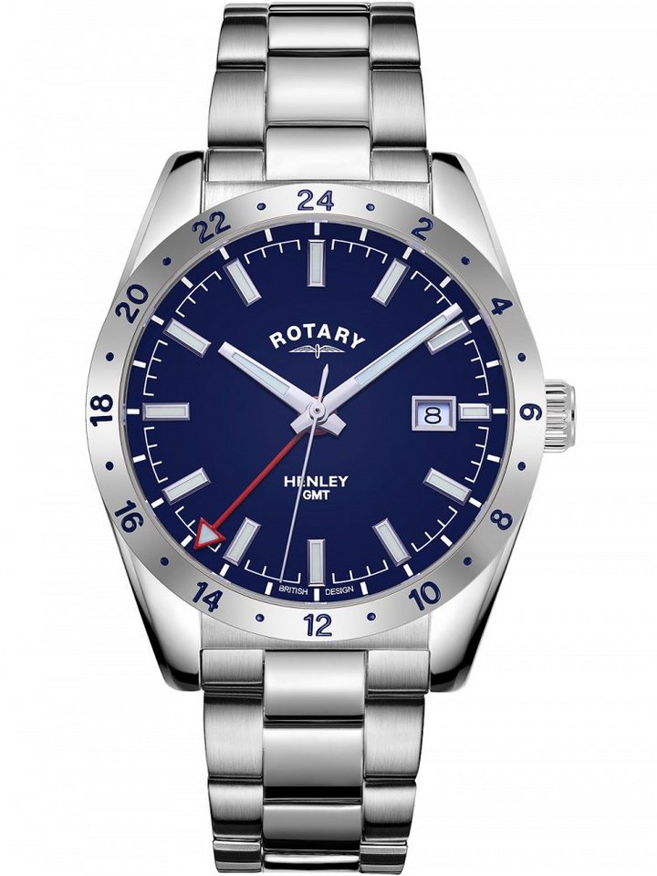 ROTARY Quarzuhr Rotary GB05176/05 Henley GMT Herren 40mm 10ATM von ROTARY