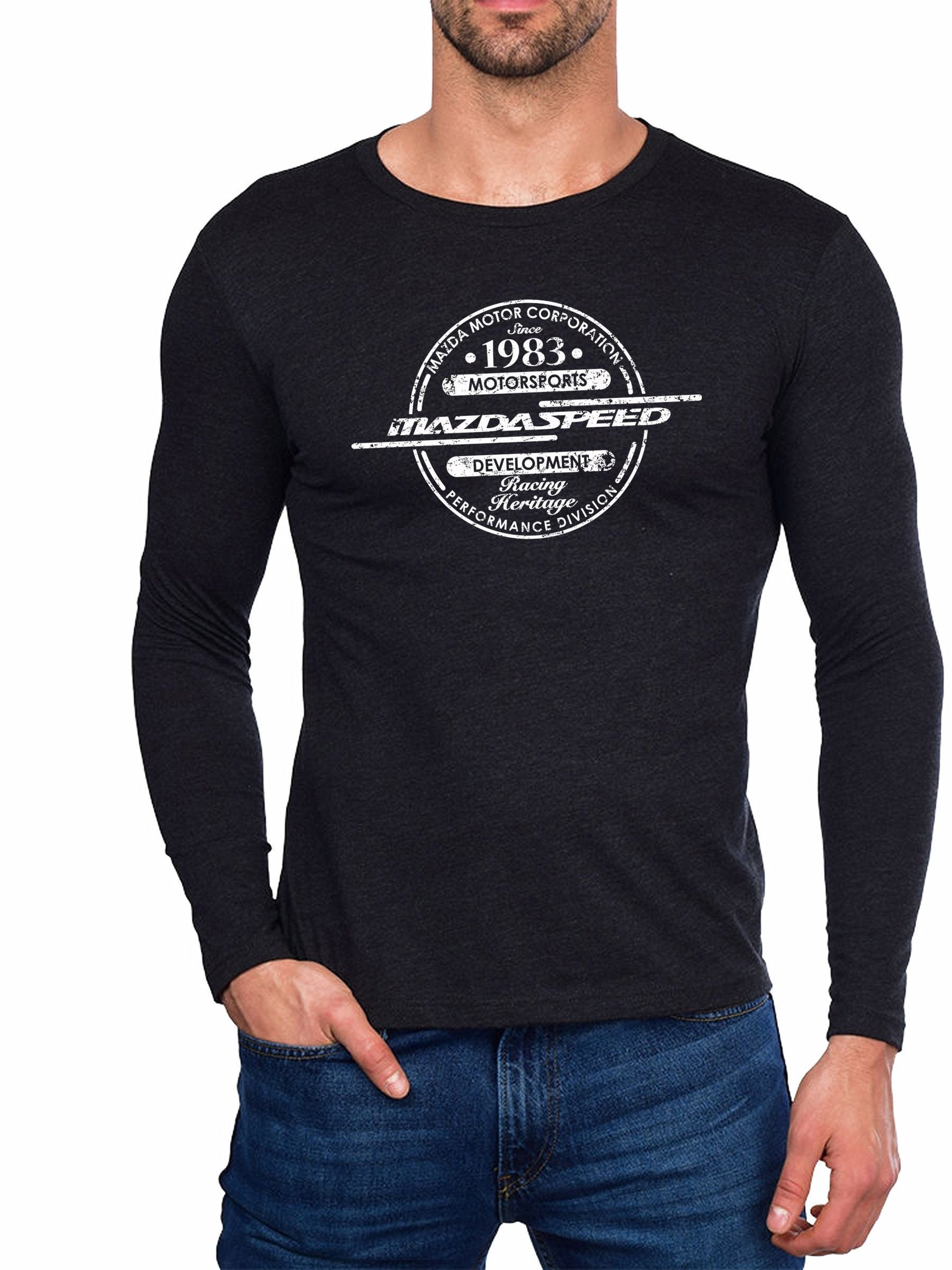 Mazdaspeed T-Shirt - Mazda Langarm Rx7 787B Mazdaspeed3 Miata Mazdaspeed6 Rx8 Tshirt Mazdaspeed T-Shirt - Mazda Langarm Rx7 787B Mazdaspeed3 Miata Mazdaspeed6 Rx8 Tshirt von ROTARYCLOTHINGSHOP