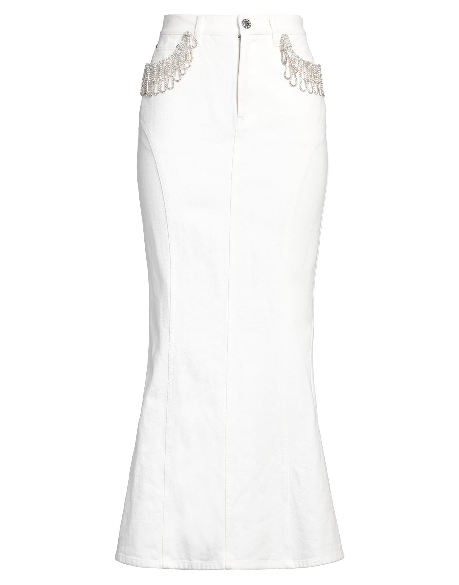 ROTATE BIRGER CHRISTENSEN Jeansrock Damen Weiß von ROTATE BIRGER CHRISTENSEN
