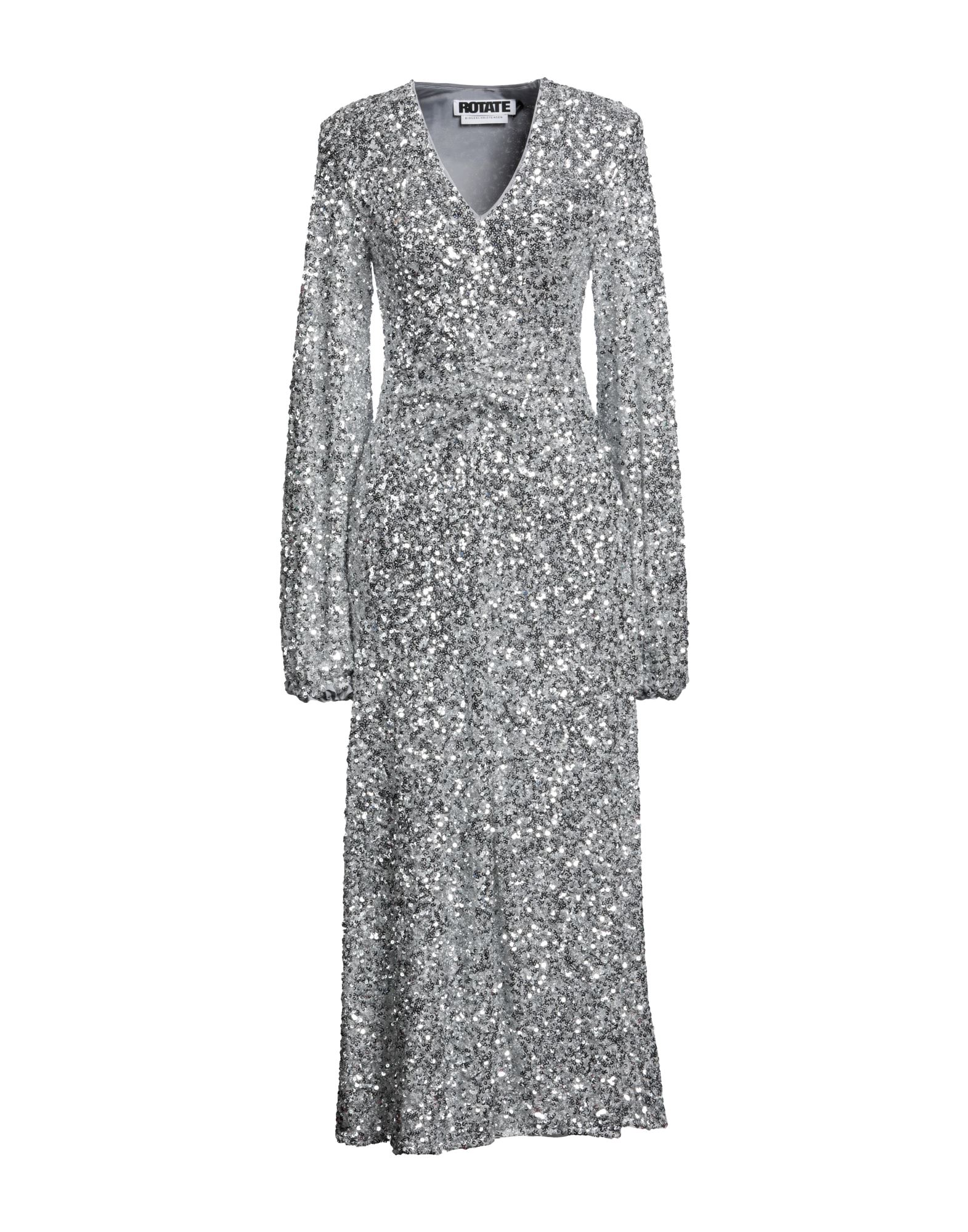 ROTATE BIRGER CHRISTENSEN Maxi-kleid Damen Silber von ROTATE BIRGER CHRISTENSEN