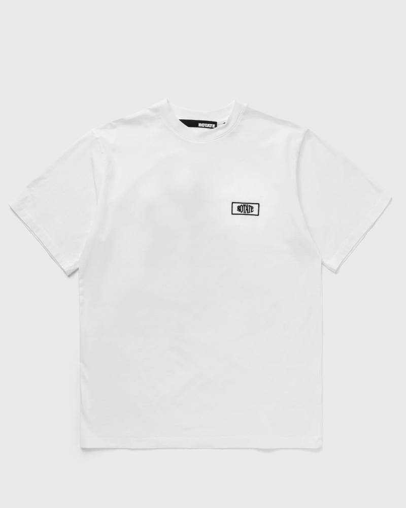 ROTATE Birger Christensen Enzyme T-Shirt W. Logo women Shortsleeves white in Größe:L von ROTATE Birger Christensen