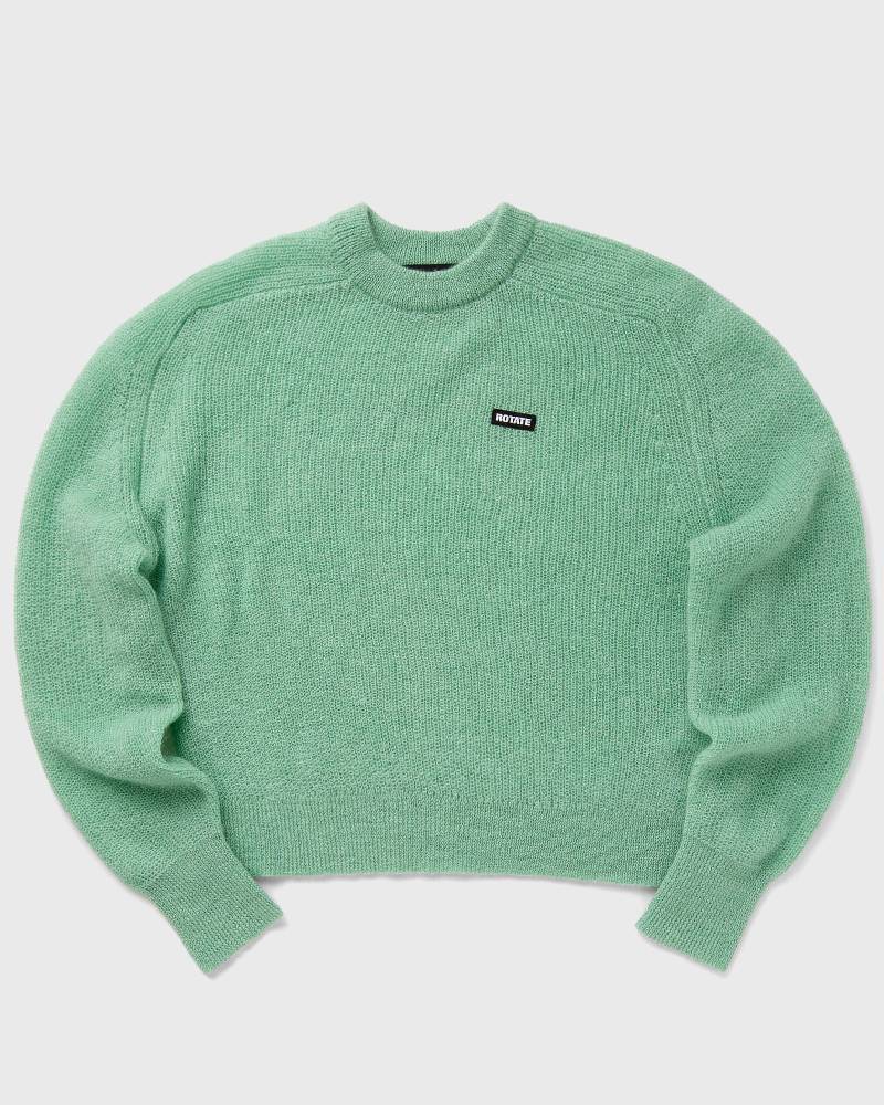 ROTATE Birger Christensen Light Knit Logo Sweater women Pullovers green in Größe:XS von ROTATE Birger Christensen