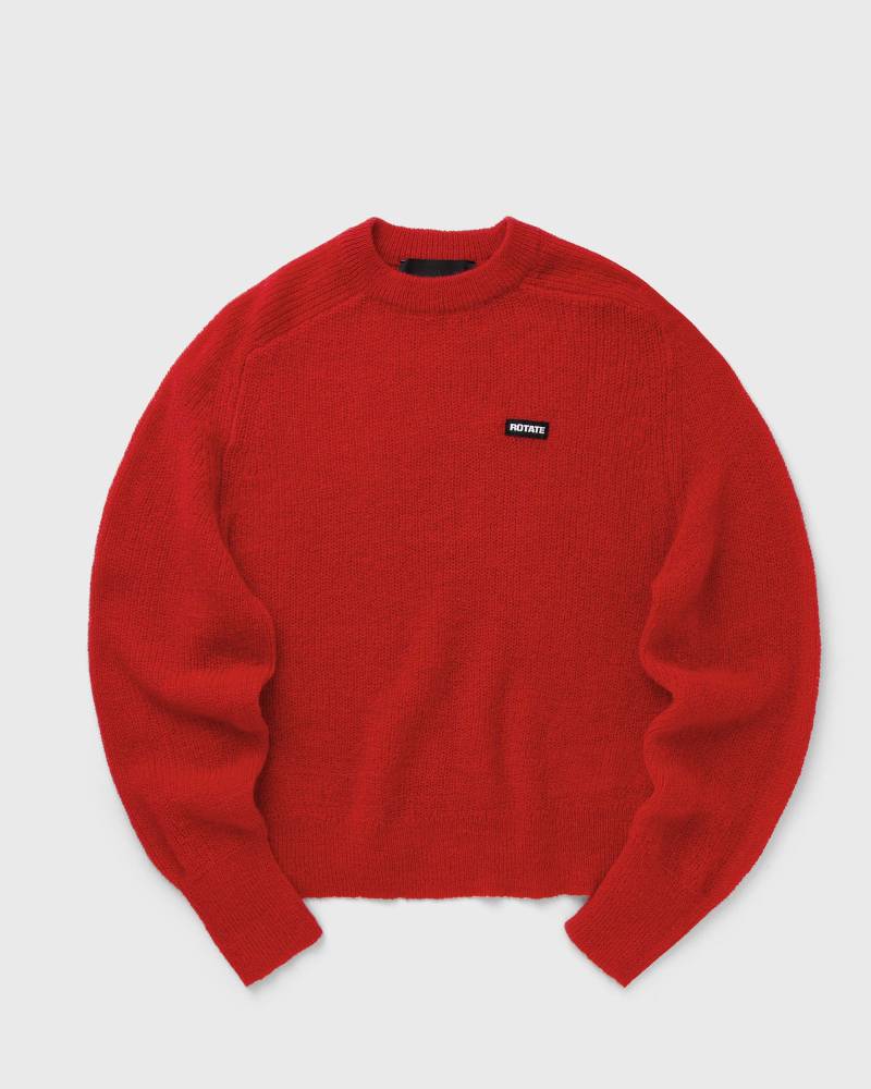 ROTATE Birger Christensen Light Knit Logo Sweater women Pullovers red in Größe:XS von ROTATE Birger Christensen