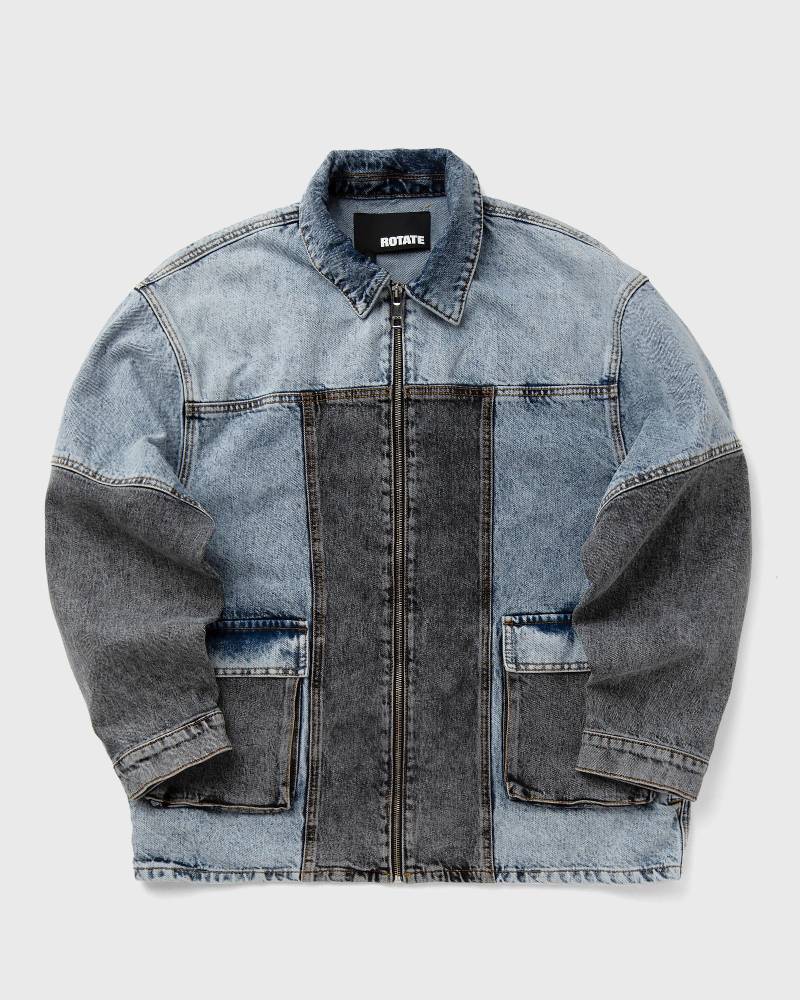 ROTATE Birger Christensen Oversized Patchwork Jacket women Denim Jackets blue in Größe:S von ROTATE Birger Christensen