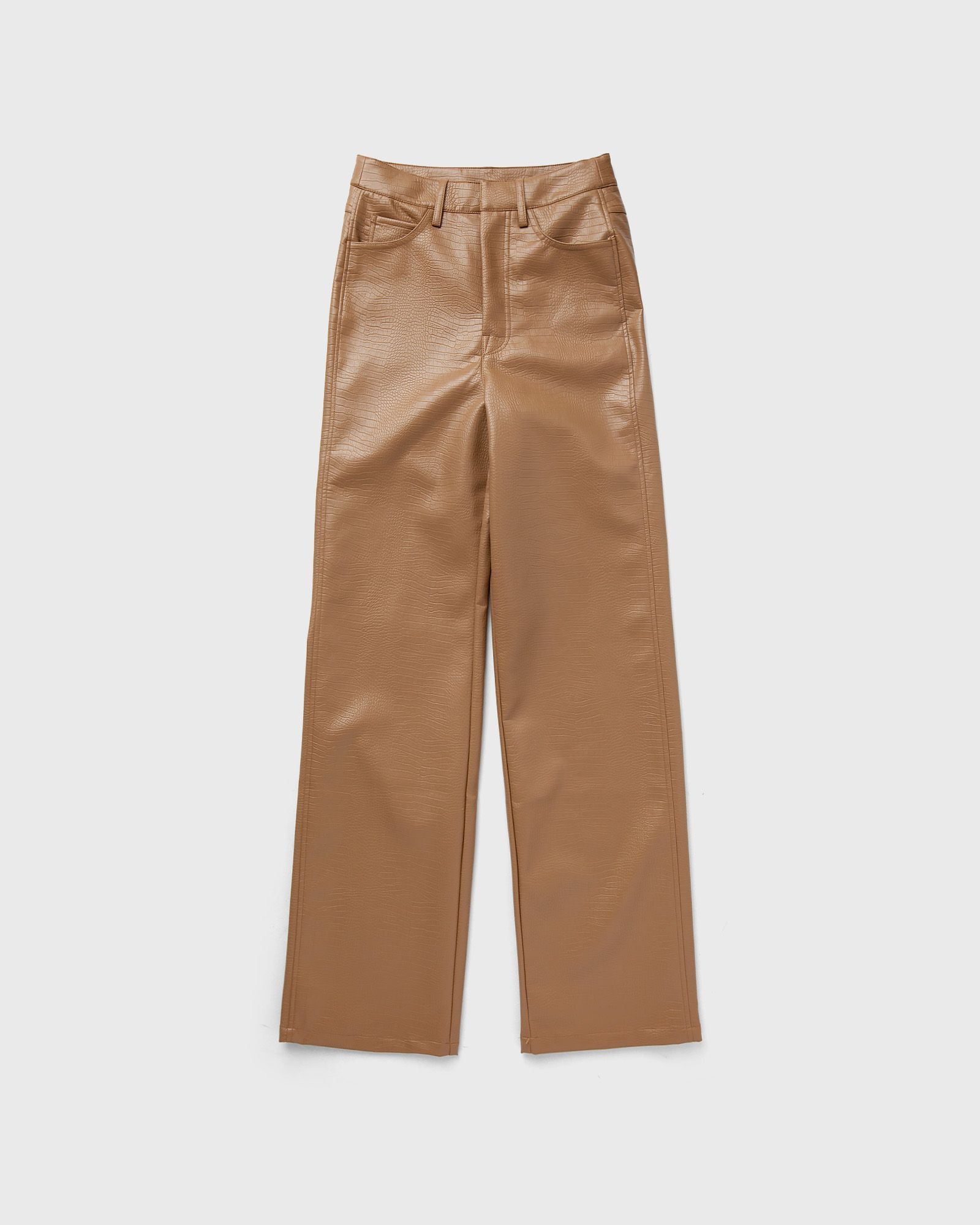 ROTATE Birger Christensen TEXTURED STRAIGHT PANTS women Casual Pants brown in Größe:38 von ROTATE Birger Christensen