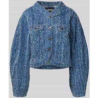 ROTATE Cropped Jeansjacke mit Ballonärmeln in Jeansblau, Größe 38 ROTATE Cropped Jeansjacke mit Ballonärmeln in Jeansblau, Größe 38 von ROTATE