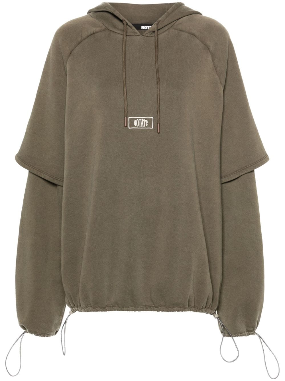 ROTATE BIRGER CHRISTENSEN Enzyme Hoodie aus Bio-Baumwolle - Grün von ROTATE BIRGER CHRISTENSEN