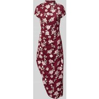 ROTATE Maxikleid mit floralem Allover-Stitching in Rot, Größe 36 von ROTATE