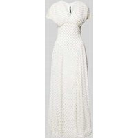 ROTATE Maxikleid mit tiefem V-Ausschnitt in Weiss, Größe 42 von ROTATE
