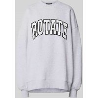 ROTATE Oversized Sweatshirt mit Logo-Stitching in Hellgrau Melange, Größe M ROTATE Oversized Sweatshirt mit Logo-Stitching in Hellgrau Melange, Größe M von ROTATE