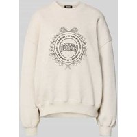 ROTATE Oversized Sweatshirt mit Logo-Stitching in Weiss, Größe M von ROTATE