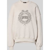 ROTATE Oversized Sweatshirt mit Logo-Stitching in Weiss, Größe S von ROTATE