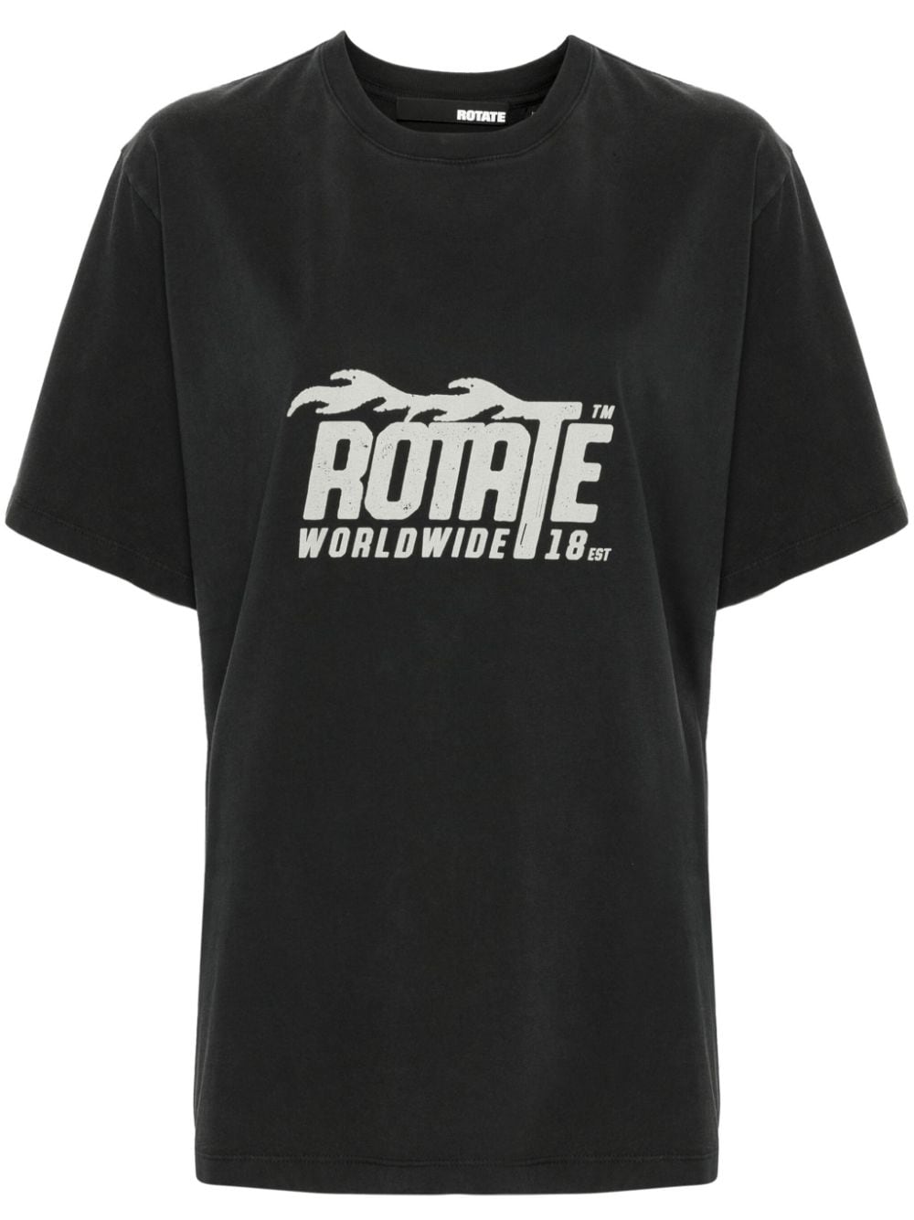 ROTATE BIRGER CHRISTENSEN T-Shirt mit Enzym-Print - Schwarz von ROTATE BIRGER CHRISTENSEN