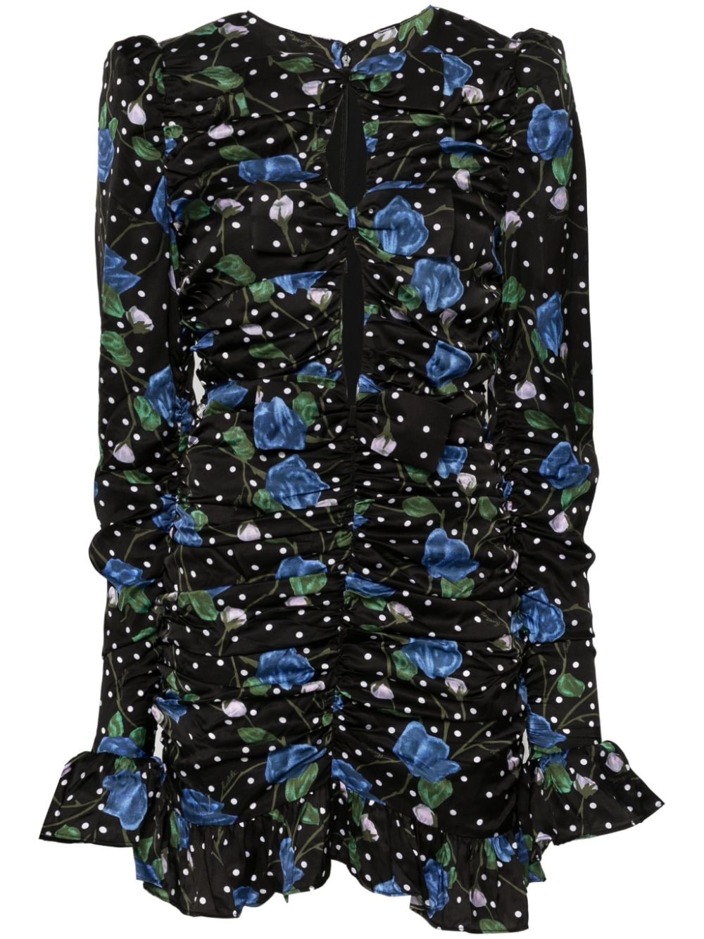 ROTATE BIRGER CHRISTENSEN Minikleid mit Blumen-Print - Schwarz von ROTATE BIRGER CHRISTENSEN