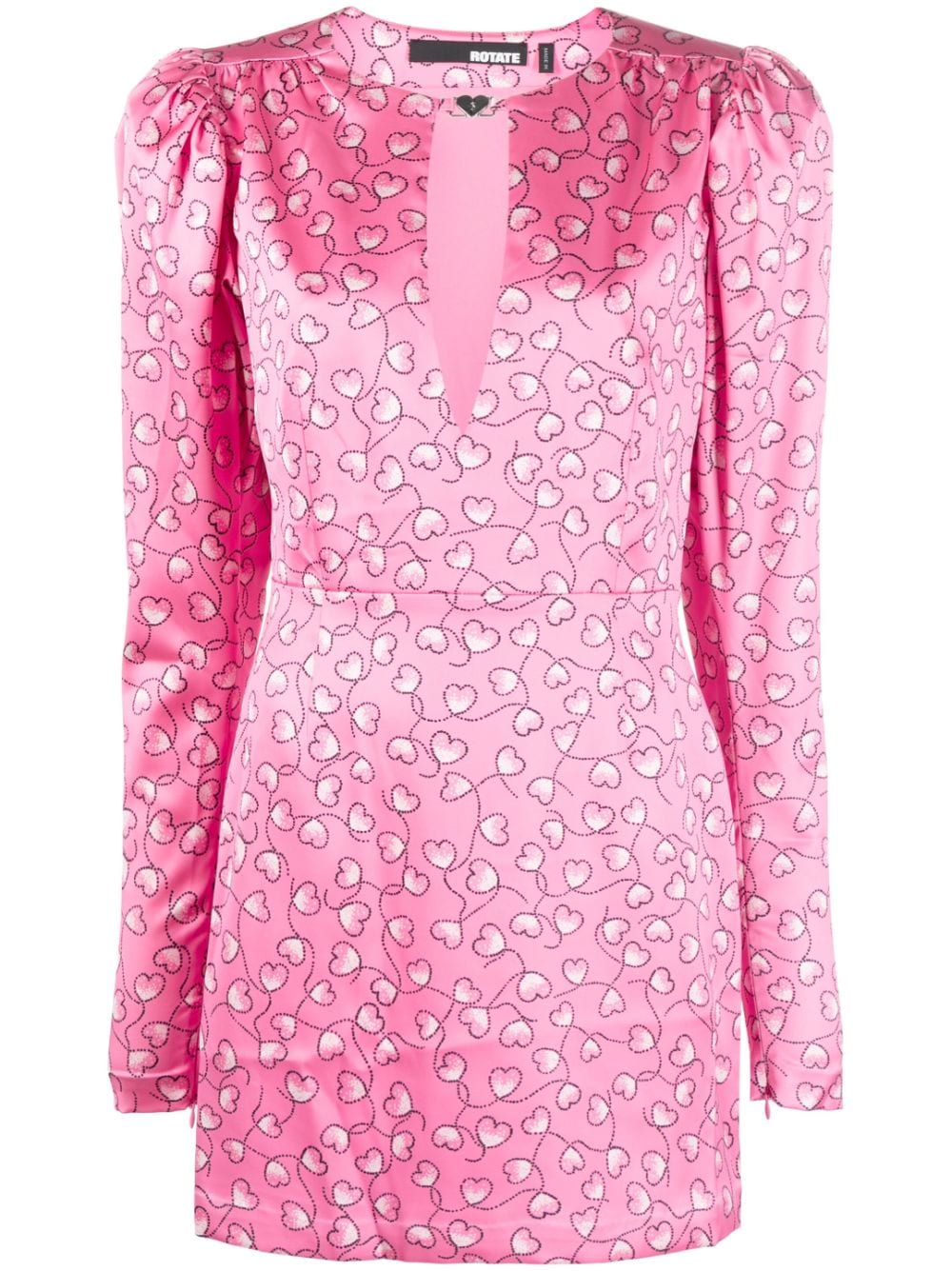 ROTATE BIRGER CHRISTENSEN Minikleid mit Herz-Print - Rosa von ROTATE BIRGER CHRISTENSEN