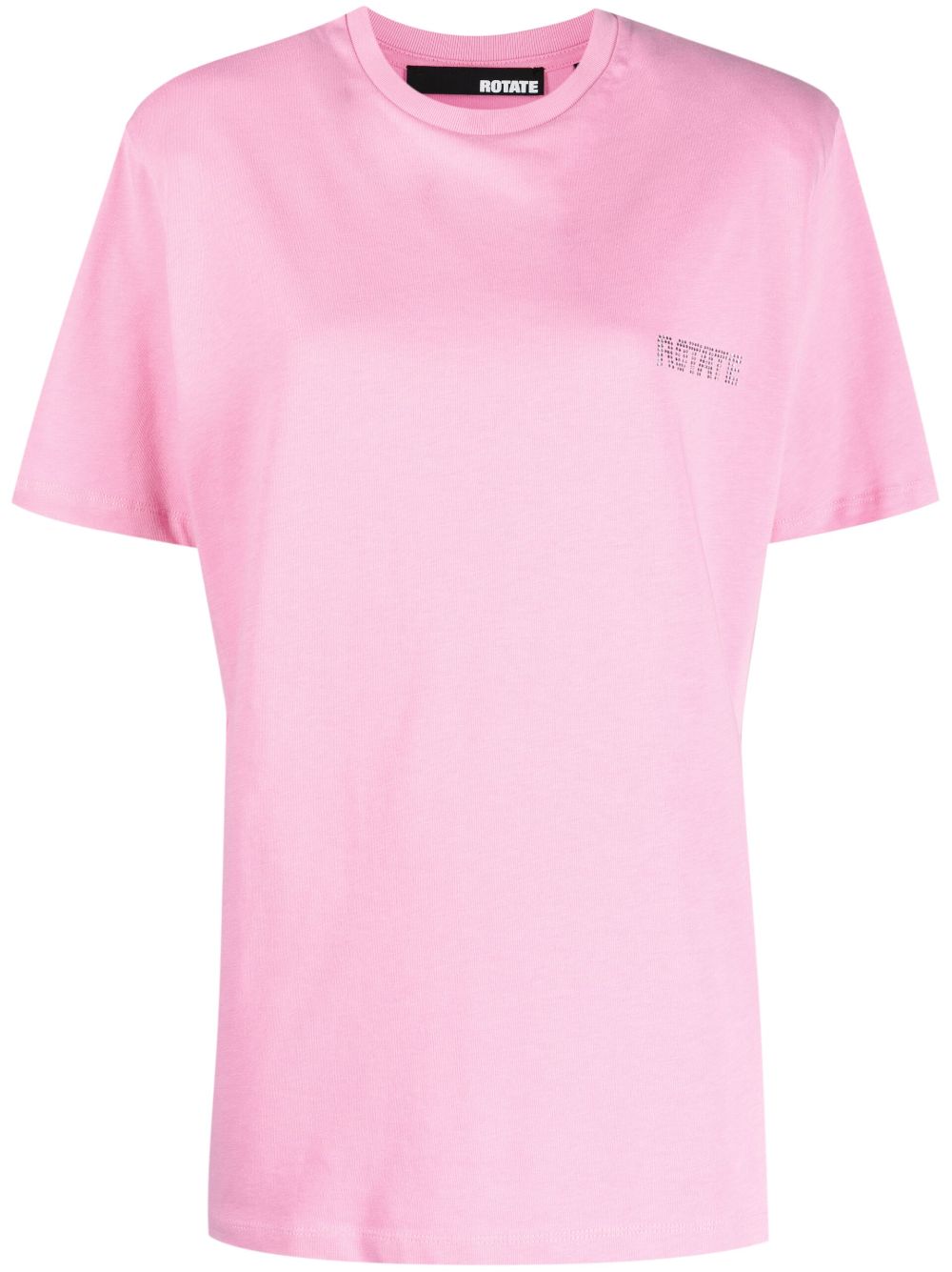 ROTATE BIRGER CHRISTENSEN T-Shirt mit Logo-Print - Rosa von ROTATE BIRGER CHRISTENSEN