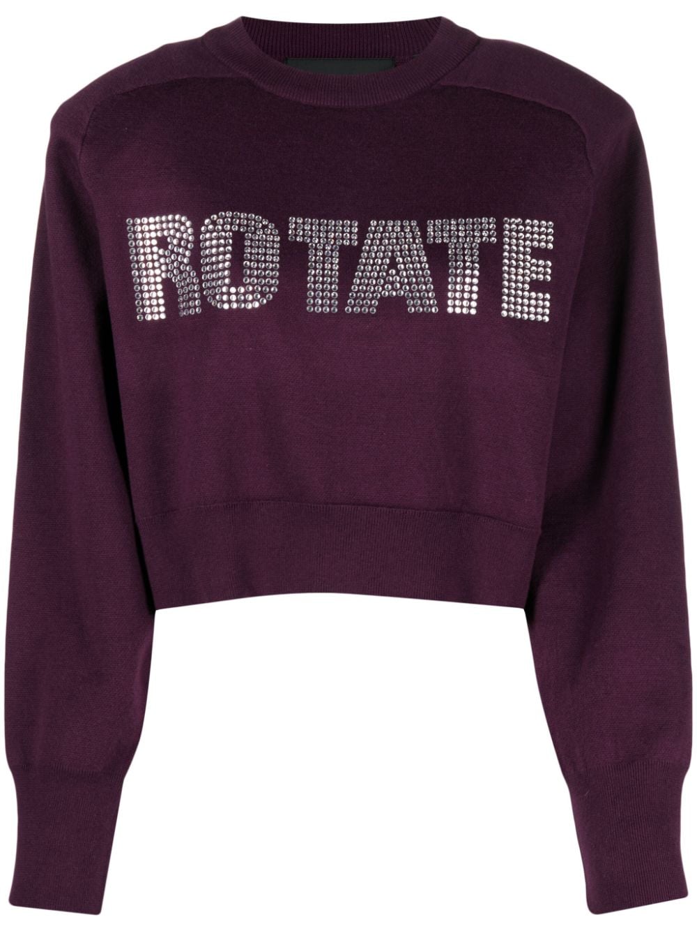 ROTATE BIRGER CHRISTENSEN Pullover mit Strass-Logo - Violett von ROTATE BIRGER CHRISTENSEN