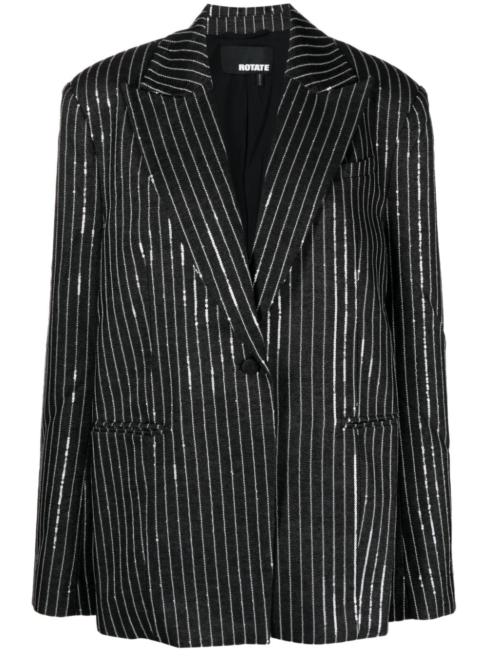 ROTATE BIRGER CHRISTENSEN Einreihiger Blazer mit Pailetten - Schwarz von ROTATE BIRGER CHRISTENSEN