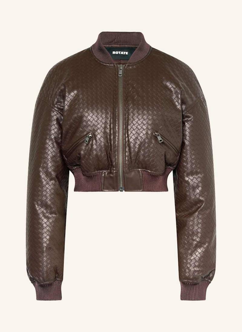 Rotate Blouson In Lederoptik braun von ROTATE