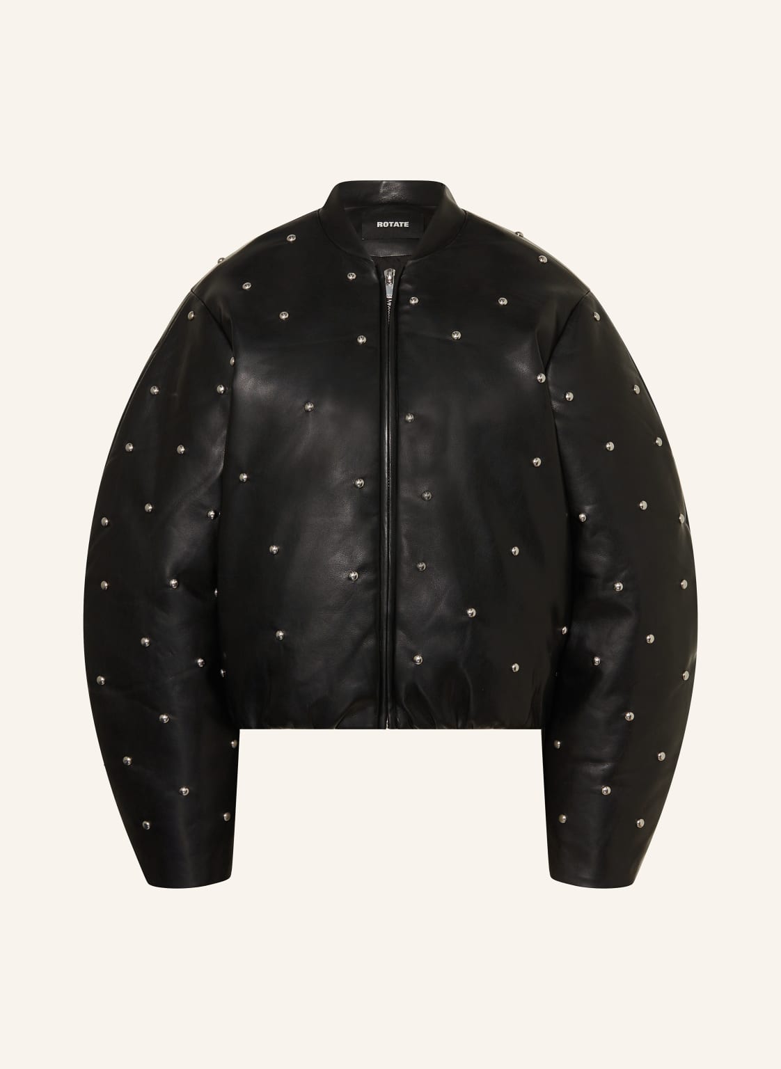 Rotate Jacke In Ledeoptik Mit Nieten schwarz von ROTATE