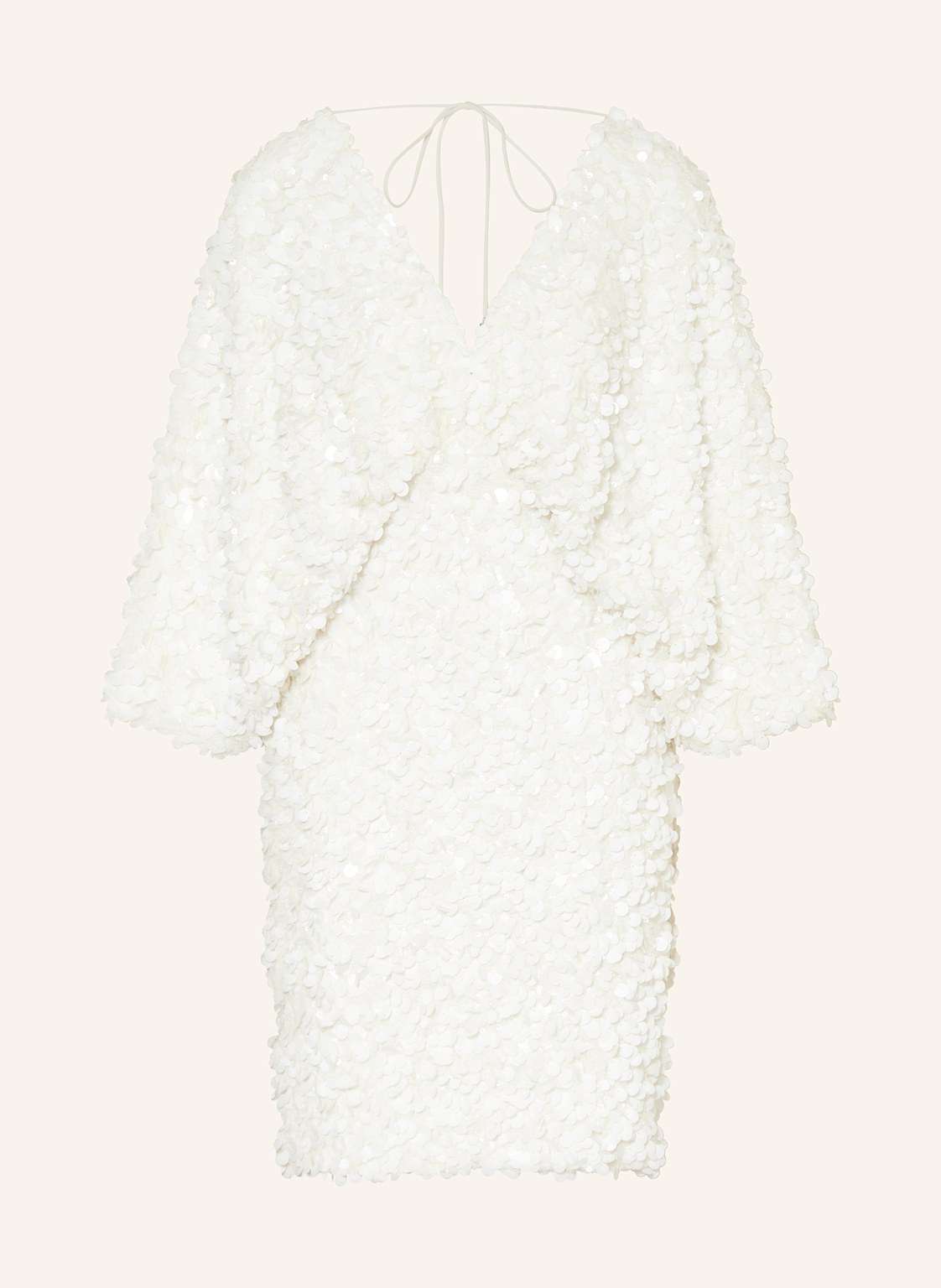 Rotate Kleid Mit Pailletten Und 3/4-Arm weiss Rotate Kleid Mit Pailletten Und 3/4-Arm weiss von ROTATE