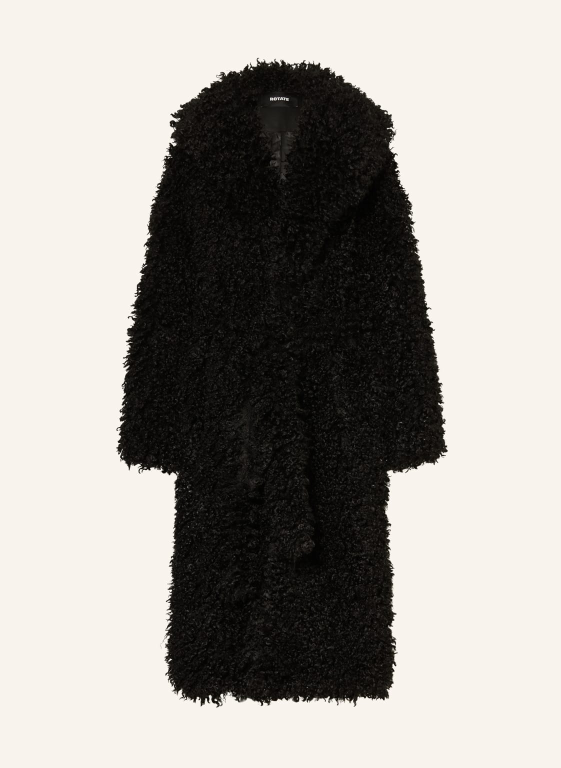 Rotate Kunstfell-Mantel schwarz von ROTATE