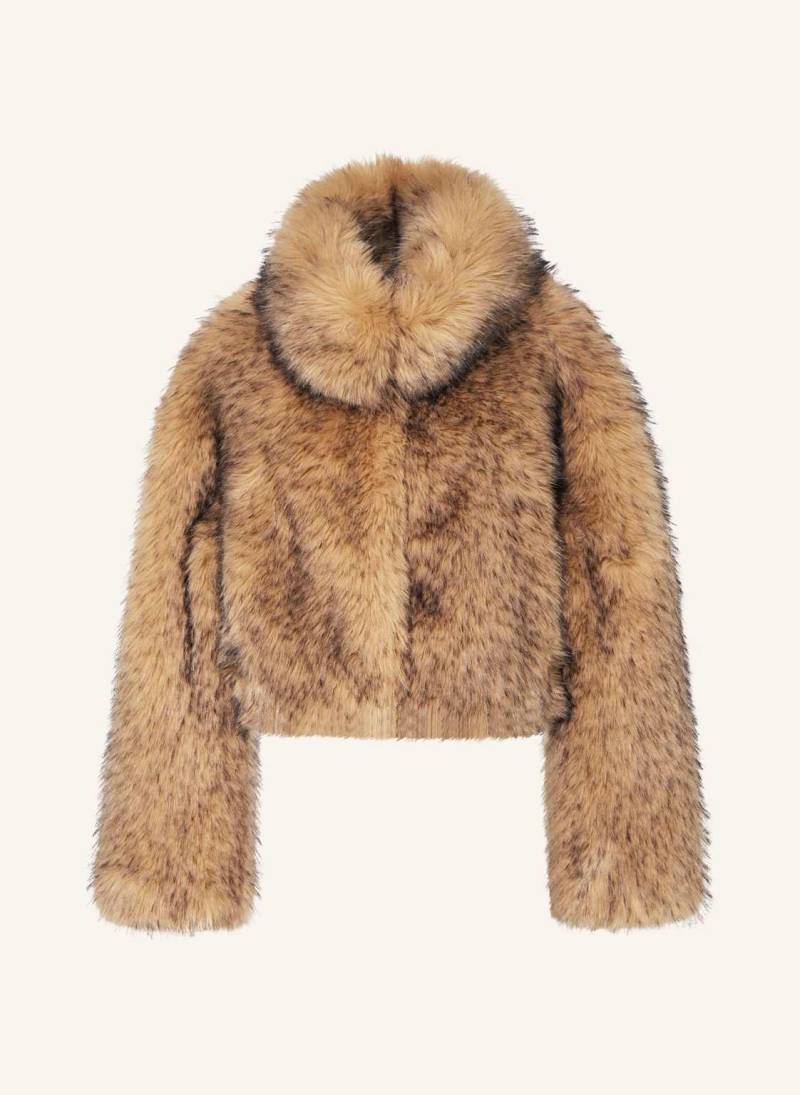 Rotate Kunstpelz-Jacke braun von ROTATE