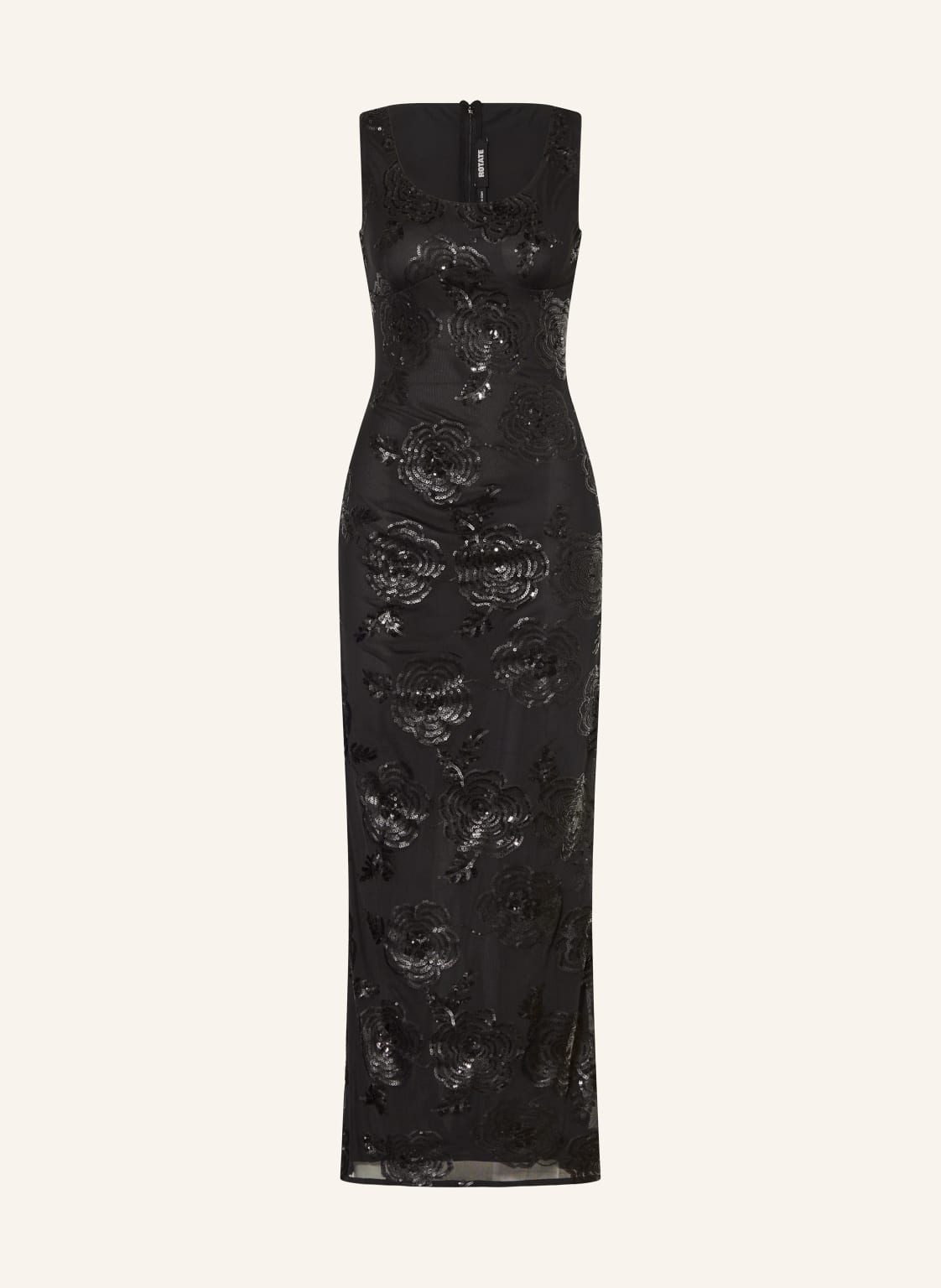 Rotate Mesh-Kleid Mit Pailletten schwarz von ROTATE
