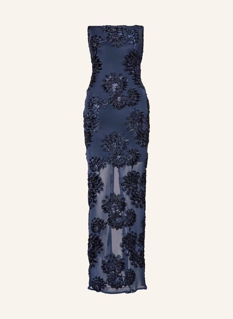 Rotate Off-Shoulder-Kleid Aus Mesh blau von ROTATE