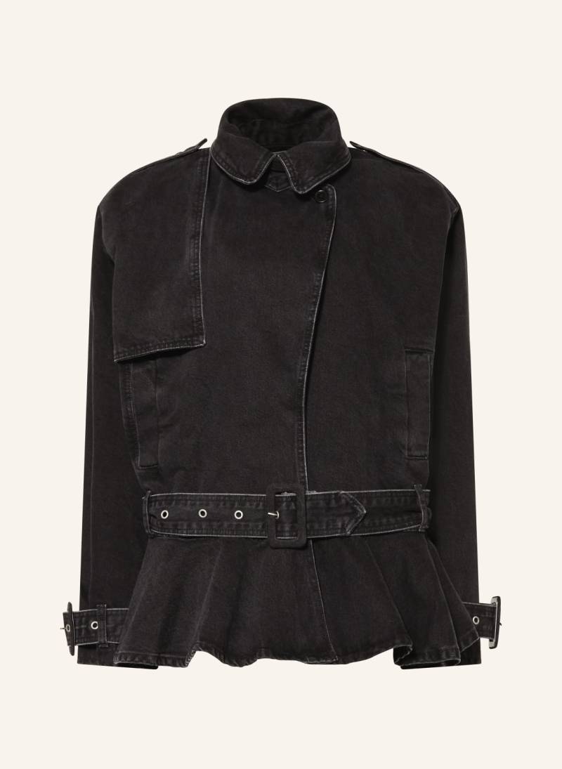 Rotate Oversized-Jeansjacke schwarz von ROTATE