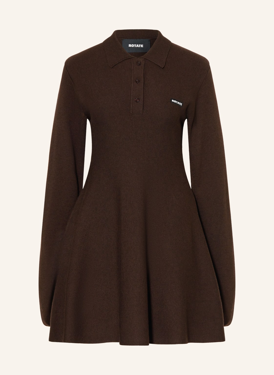 Rotate Strickkleid Slinky Mit Merinowolle braun von ROTATE