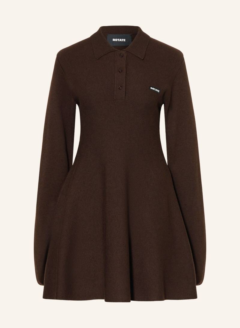 Rotate Strickkleid Slinky Mit Merinowolle braun von ROTATE