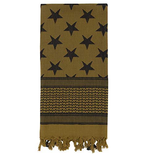Rothco Stars and Stripes US Flag Shemagh Tactical Desert Keffiyeh Schal - Braun - Einheitsgröße von ROTHCO