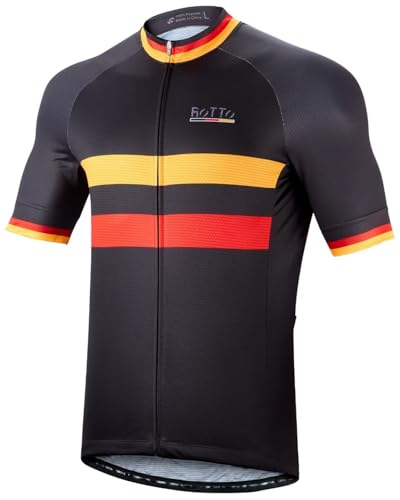 ROTTO Herren Radtrikot Fahrrad T-Shirt Kurzarm Einfache Linien Serie von ROTTO