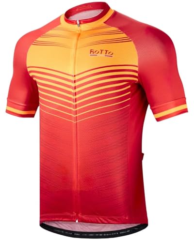 ROTTO Herren Radtrikot Fahrrad T-Shirt Kurzarm Einfache Linien Serie von ROTTO