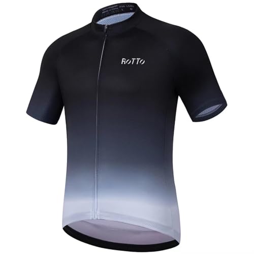 ROTTO Herren Radtrikot Fahrradtrikot Kurzarm Farbverlauf Serie von ROTTO