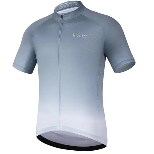 ROTTO Herren Radtrikot Fahrradtrikot Kurzarm Farbverlauf Serie von ROTTO