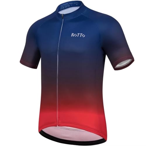 ROTTO Herren Radtrikot Fahrradtrikot Kurzarm Farbverlauf Serie von ROTTO