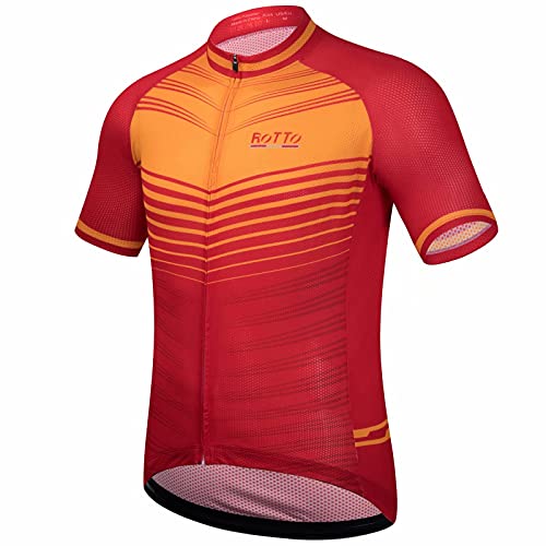 ROTTO Herren Radtrikot Fahrradtrikot Kurzarm T-Shirt Nationalflaggen Serie von ROTTO