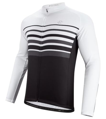 ROTTO Herren Radtrikot Fahrradtrikot Langarm Rennrad Trikot Einfache Linien Serie von ROTTO