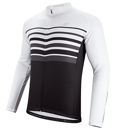 ROTTO Herren Radtrikot Fahrradtrikot Langarm Rennrad Trikot Einfache Linien Serie von ROTTO