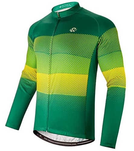 ROTTO Herren Radtrikot Fahrradtrikot Langarm Rennrad Trikot Einfache Linien Serie von ROTTO