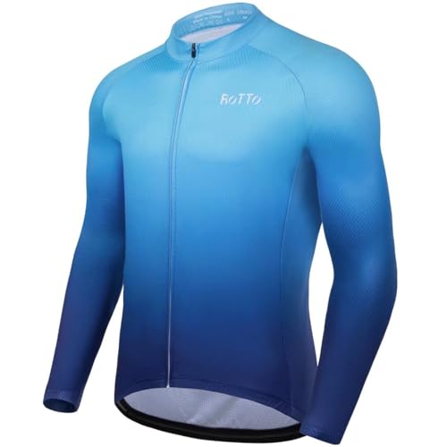 ROTTO Herren Radtrikot Fahrradtrikot Langarm Rennrad Trikot Farbverlauf Reihe ROTTO Herren Radtrikot Fahrradtrikot Langarm Rennrad Trikot Farbverlauf Reihe von ROTTO
