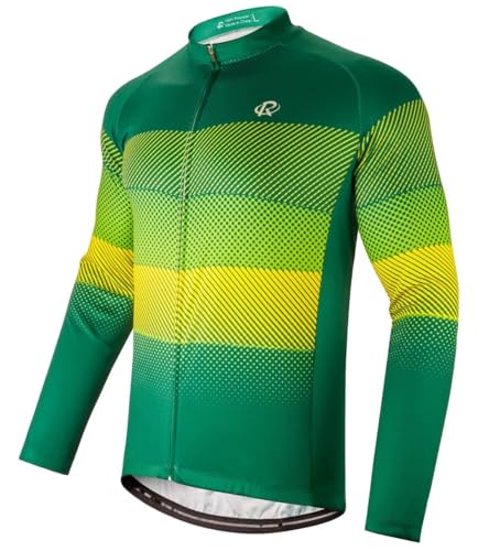 ROTTO Herren Radtrikot Fahrradtrikot langarm Rennrad Trikot Einfache Linien Serie von ROTTO
