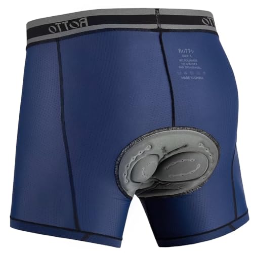 ROTTO Radlerhose Herren Radunterhose mit Sitzpolster Fahrradhose Unterwäsche Radhose Kurz MTB Liner Atmungsaktiv Schnell Trocknend von ROTTO