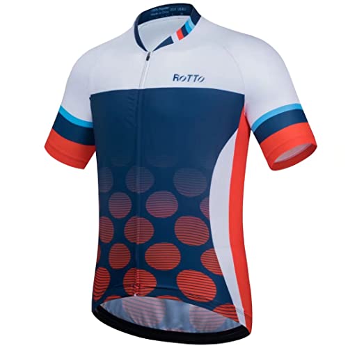 ROTTO Radtrikot Herren Fahrradtrikot Kurzarm T-Shirt Fahrradbekleidung Rennserie von ROTTO