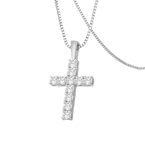 Funkelnde Moissanit Diamant Kreuz Halskette 925 sterling Silber Wasserfest Moissanit Diamanten das perfekte spirituelle Geschenkzu Muttertag oder als Oster Geschenk Funkelnde Moissanit Diamant Kreuz Halskette 925 sterling Silber Wasserfest Moissanit Diamanten das perfekte spirituelle Geschenkzu Muttertag oder als Oster Geschenk von ROUGEMONT