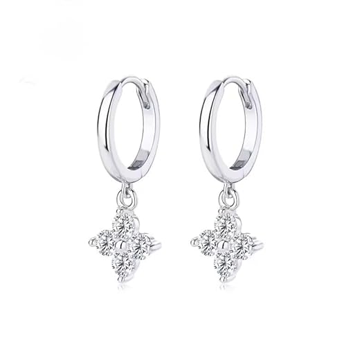 Moissanit Kleeblatt Glücksbringer Creolen Ohrringe für die moderne Frau -mit GRA Echtheitszertifikat und stilvoller geschenkverpackung von ROUGEMONT Jewellery (Gold) von ROUGEMONT